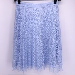 Reserved Light Blue Lace Midi Skirt Size 34 US 4